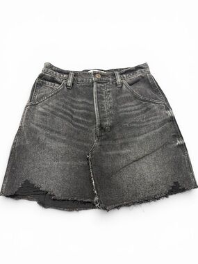 We The Free Black Washed Denim Skirt Goth Grudge Y2K